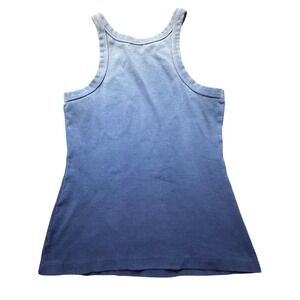 MOTHER The Chin Up‎ Tank Top Blue Ombre Sleeveless Casual Ribbed Knit